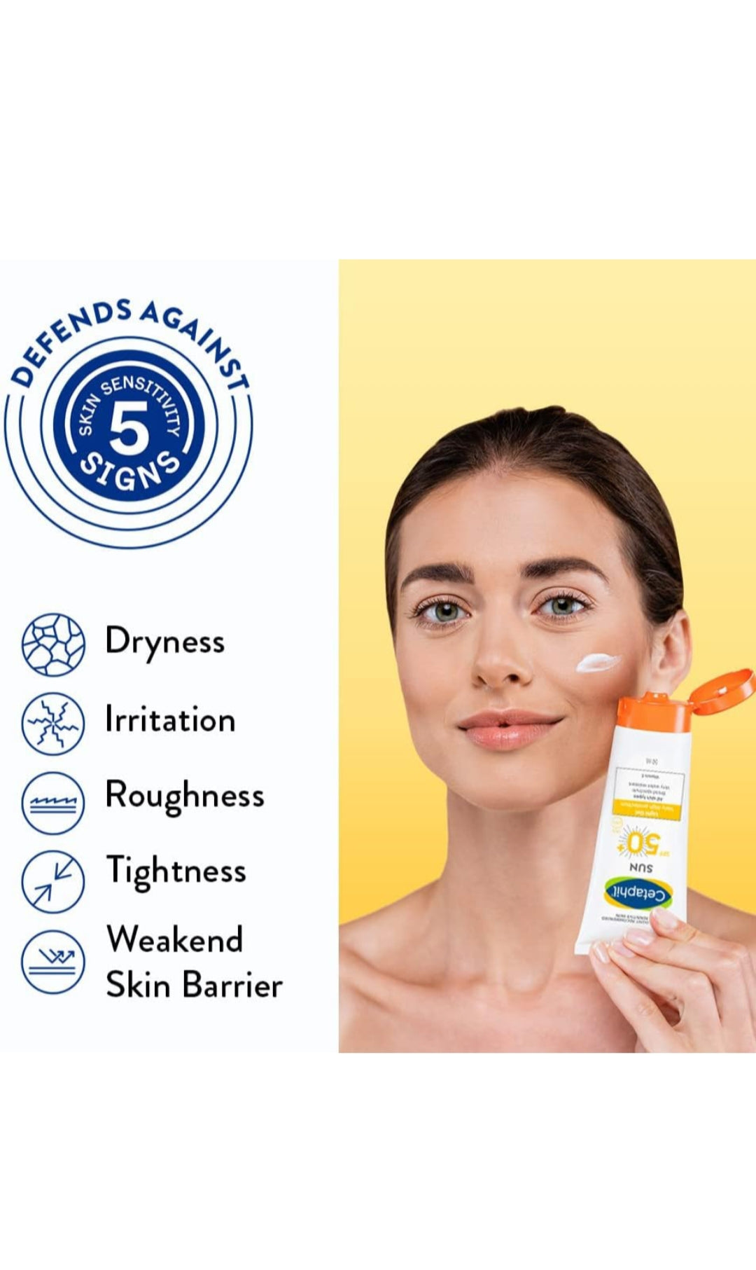 Cetaphil Sun SPF 50 Sunscreen For Combination Skin Type, Very High Protection Lightweight Gel, Water-resistant, Vitamin E, 50 ml