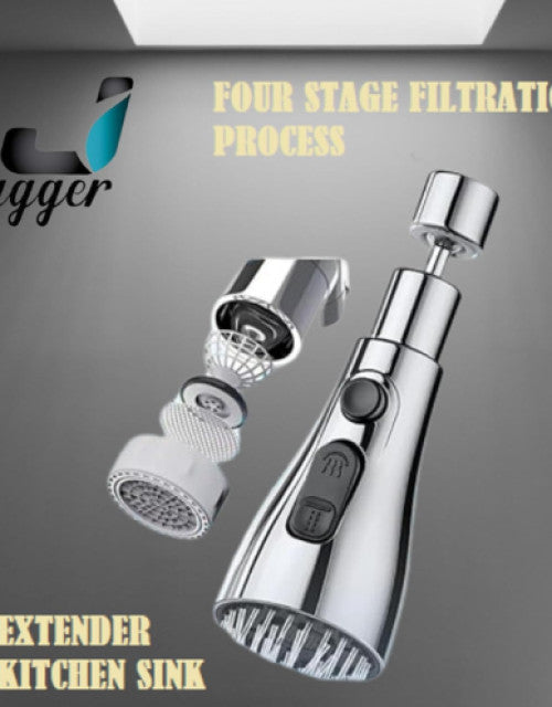 3 Modes Kitchen Faucet Spray Head Water Saving 360 Swivel Ball Nozzle Tap