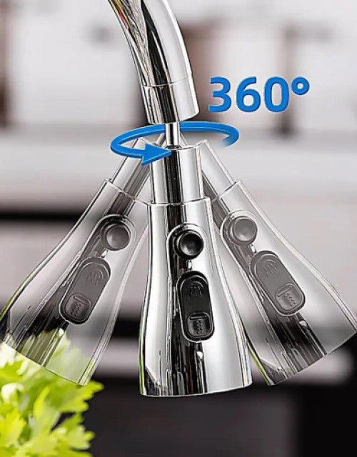 3 Modes Kitchen Faucet Spray Head Water Saving 360 Swivel Ball Nozzle Tap