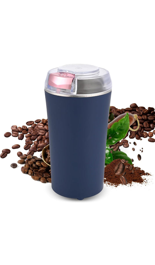 Weinsamkeit Electric Coffee Grinder, Multifunctional Coffee Grinder 200 W with Stainless Steel Blades Electric Coffee Grinder Protection Against Overheating Portable Coffee Grinder for Beans