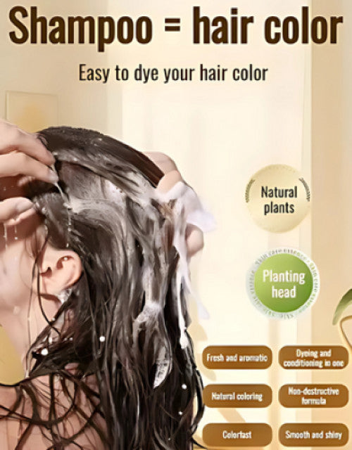 Long Lasting Natural Hair Dye Shampoo ( PACK OF 2)