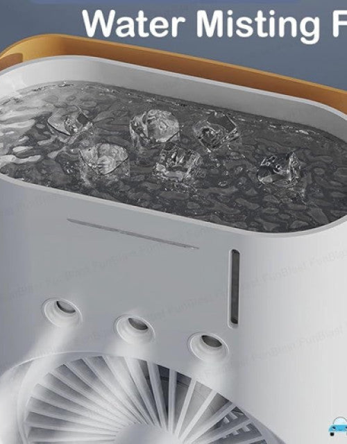 Portable Fan Double Ended Spray Fan Desk Fan with Cooler USB Rechargeable Mini Desktop Table Cooling Fan