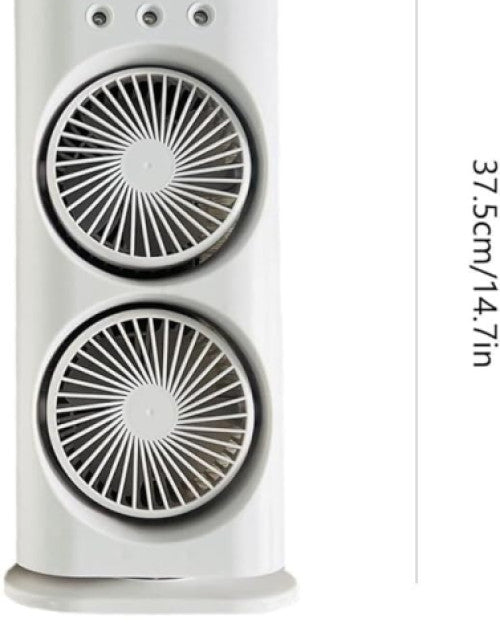 Portable Fan Double Ended Spray Fan Desk Fan with Cooler USB Rechargeable Mini Desktop Table Cooling Fan